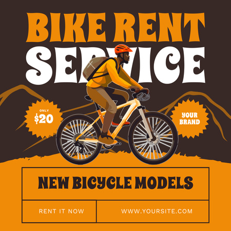 Новые модели велосипедов в аренду Instagram – шаблон для дизайна