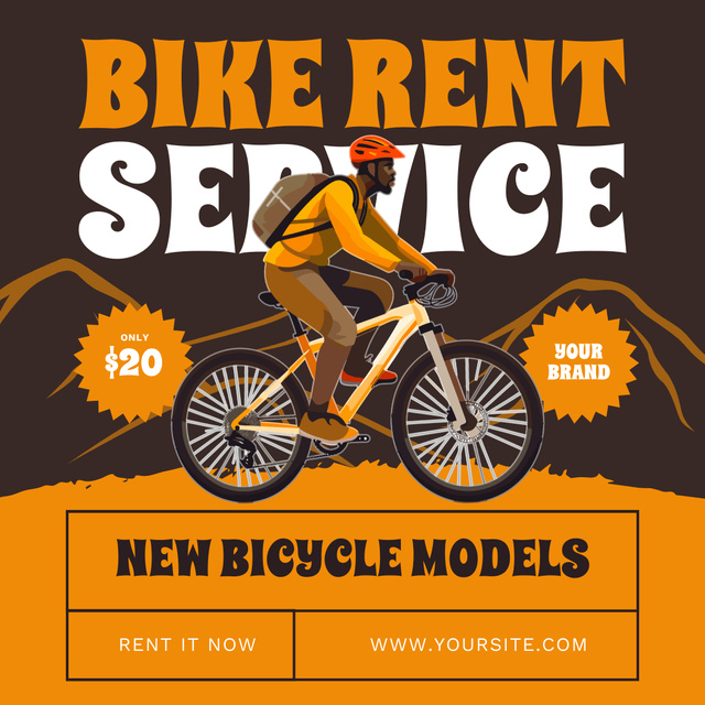 New Models of Bikes for Rent Instagram – шаблон для дизайна