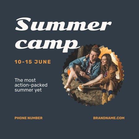 Ontwerpsjabloon van Instagram van summer camp