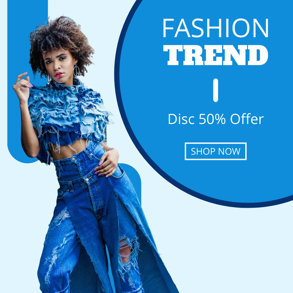 Platilla de diseño Fashion Trend Discount Announcement Instagram