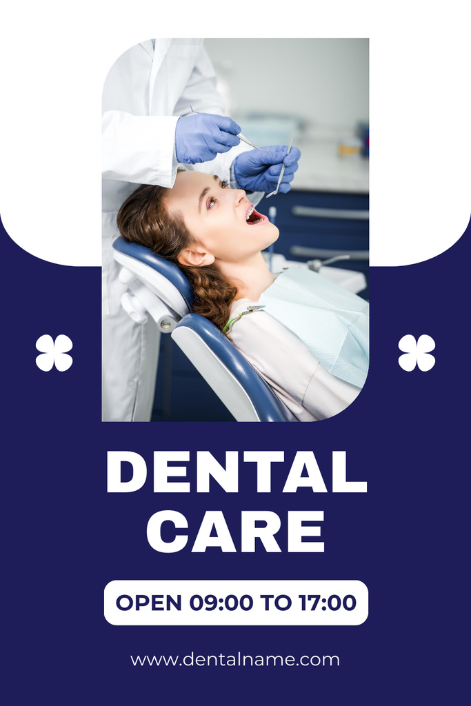 Designvorlage Patient on Dental Checkup für Pinterest