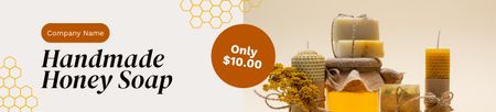 Template di design Offerta vendita di sapone al miele fatto a mano Ebay Store Billboard
