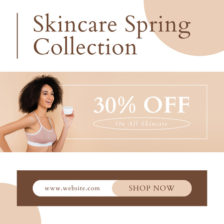 Spring Sale Skin Care Instagram AD Design Template