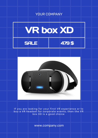 Modèle de visuel Vente d'équipement VR - Poster