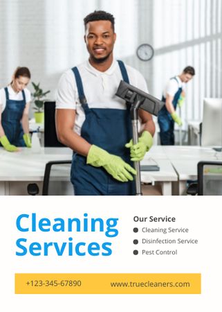 Designvorlage Cleaning Services für Flayer
