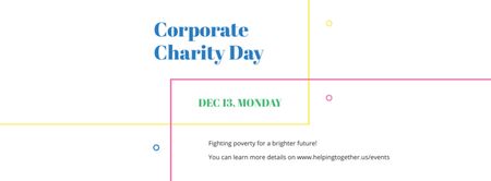 Benevolent Corporate Charity Day Announcement Facebook cover Design Template