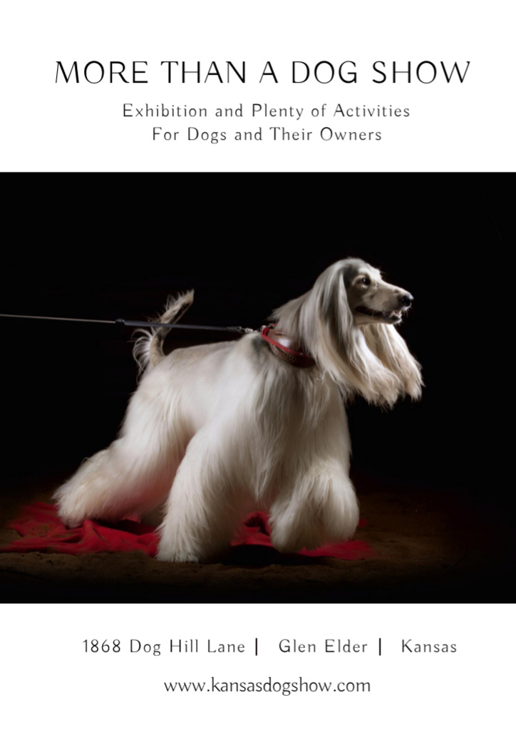 Dog Show Announcement with Pedigree Pet Flyer A4 – шаблон для дизайна