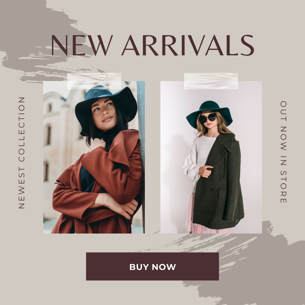Ontwerpsjabloon van Instagram van Stylish Female Fashion Clothes New Arrival