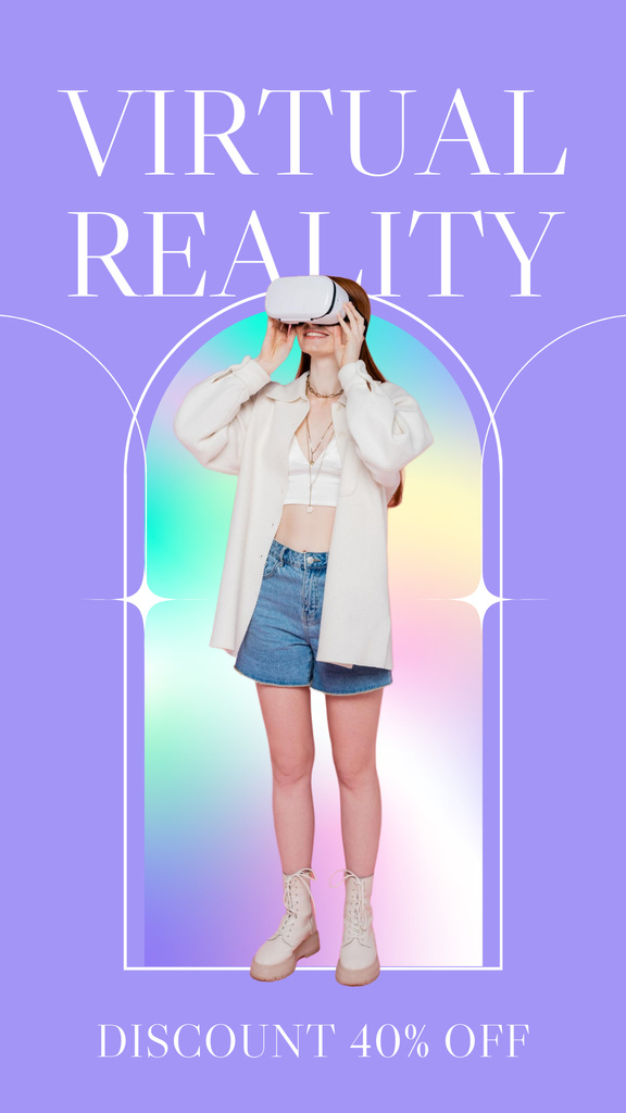 Virtual Reality  Ads Instagram Story Modelo de Design