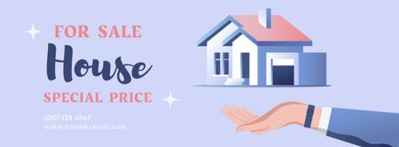 House for Sale at a Special Price Facebook cover Modelo de Design