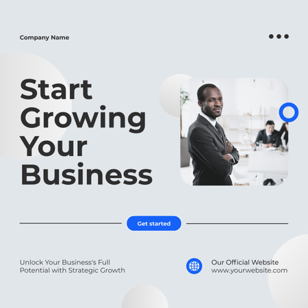 Consulting Offer for Growing Business LinkedIn post Design Template