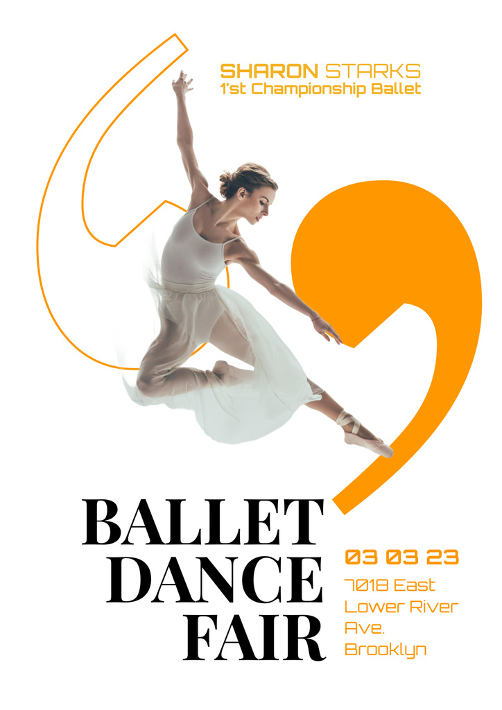 Poster - Ballet Dance Fair Poster Modelo de Design