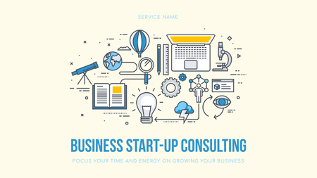 Business Startup Consulting Services Title 1680x945px Design Template
