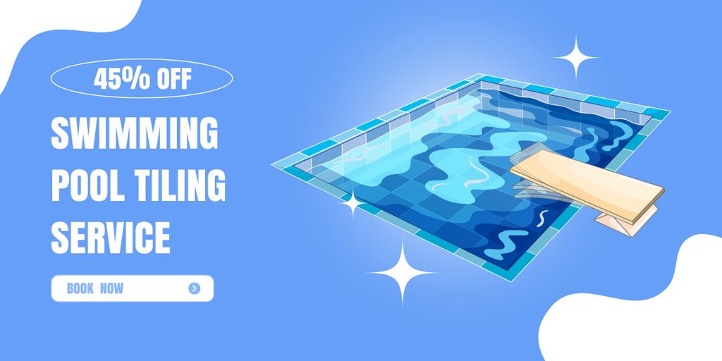 Plantilla de diseño de Pool Tiling Bargain Image 