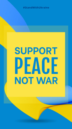 Support Peace Not War Instagram Story Πρότυπο σχεδίασης