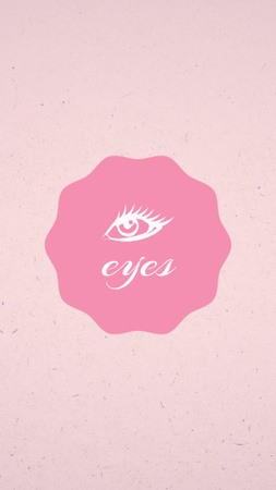 ilustrace oka na růžové Instagram Highlight Cover Šablona návrhu