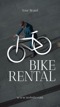 Şehir Gezisi için Bisiklet Kiralama Instagram Story Tasarım Şablonu