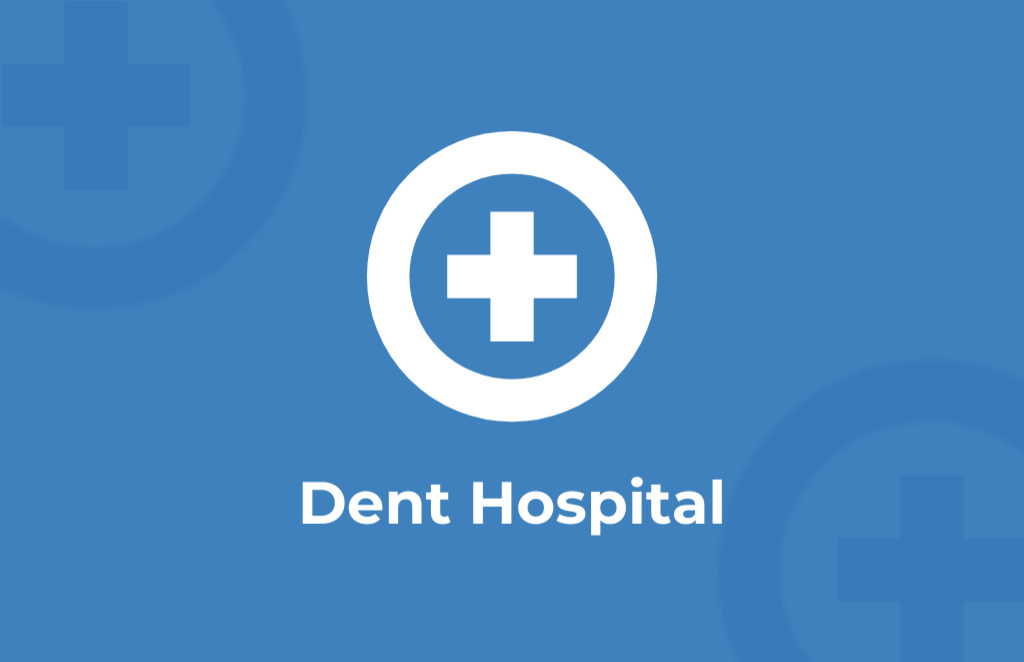 Ontwerpsjabloon van Business Card 85x55mm van Ad of Dental Hospital