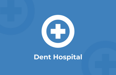 Diş Hastanesi İlanı Business Card 85x55mm Tasarım Şablonu