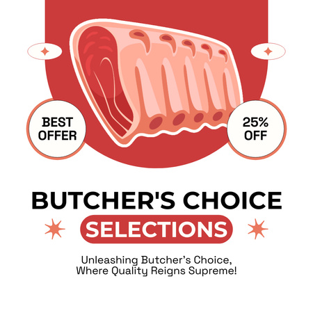 Best Choices from Butcher Shop Instagram AD Design Template