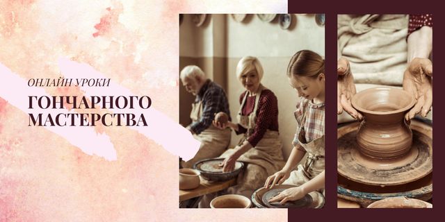 Potters creating in workshop Imageデザインテンプレート