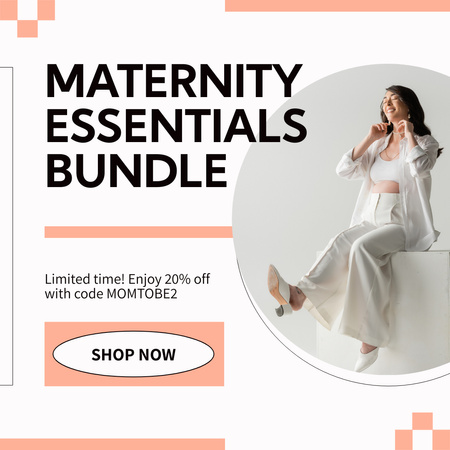 Announcement of Sale of Essential Products for Pregnant Women Instagram Design Template