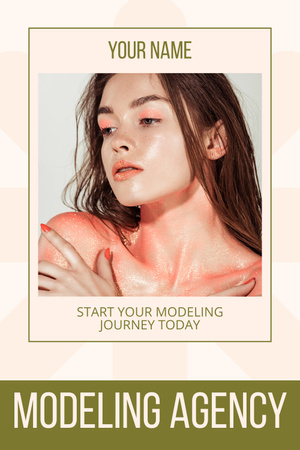 Template di design Agenzia di modelle per giovani modelle Pinterest