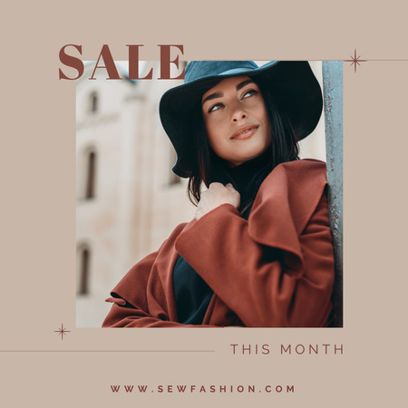 Clothes and Accessories Sale Beige Instagram Design Template
