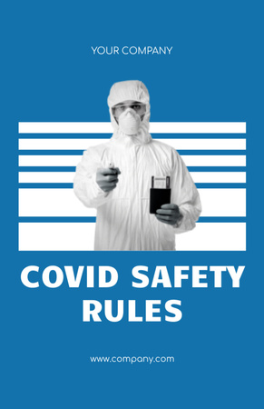 List of Safety Rules During  Covid Pandemic Flyer 5.5x8.5in Modelo de Design
