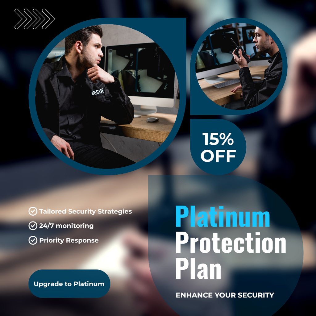 Designvorlage Security and Protection Plans for Business für Instagram
