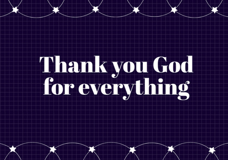 Szablon projektu Thank you God for Everything Quote Postcard A5