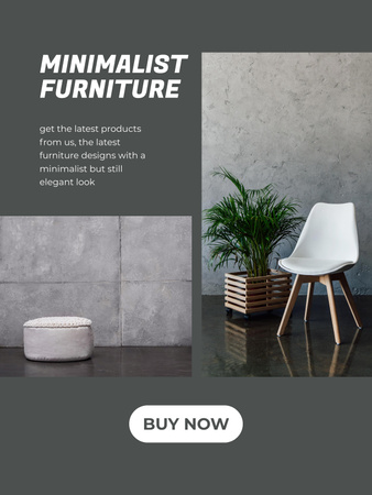 Nabídka minimalistického nábytku se stylovou židlí Poster US Šablona návrhu