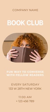 Platilla de diseño Book Club for Fellow Readers Invitation 9.5x21cm