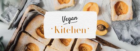 Vegan Kitchen Concept with Apricots Facebook cover Design Template