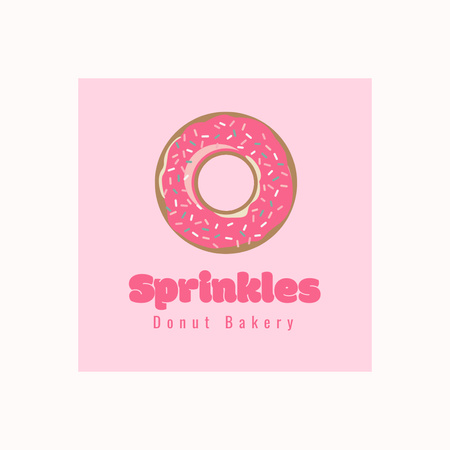 Plantilla de diseño de Logotipo de la panadería de donas Sprinkles Logo 