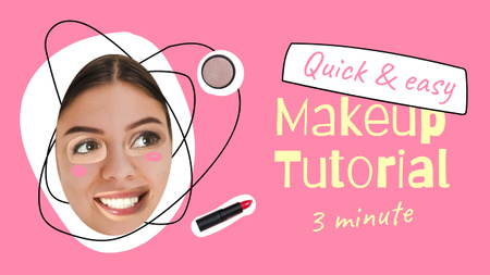 Template di design Beauty Blog Promotion with Funny Woman's Face Youtube Thumbnail