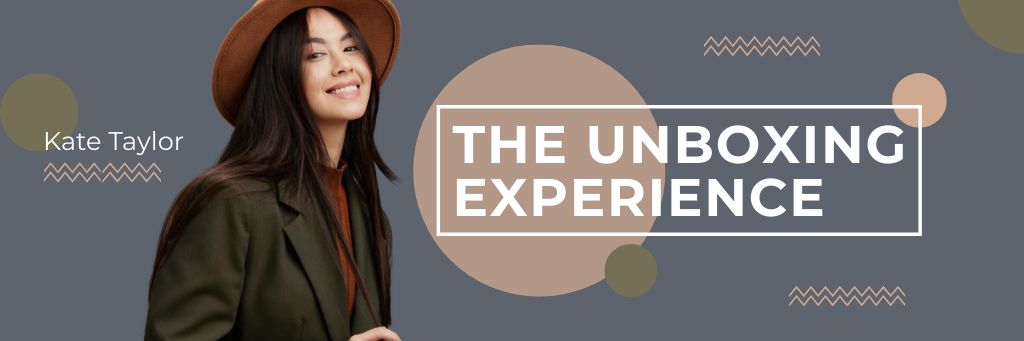 Modèle de visuel Fashion Blog Promotion With Unboxing Experience - Email header