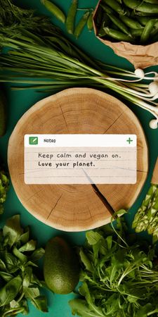 Vegan Lifestyle Concept with Green Summer Field Graphic – шаблон для дизайна
