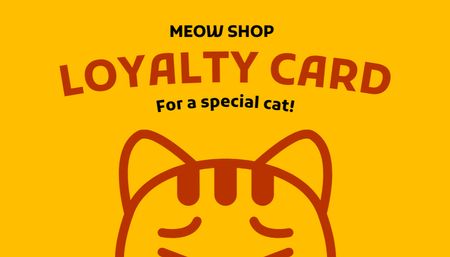 Cat Food Shop Discount Program Business Card US Design Template