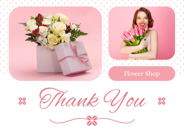Template di design Marketing Layout of from Flower Shop Postcard 5x7in