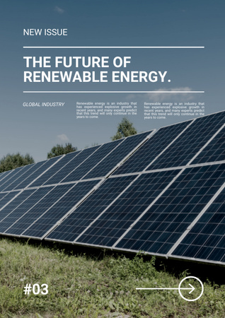 Platilla de diseño Renewable Solar Energy Newsletter