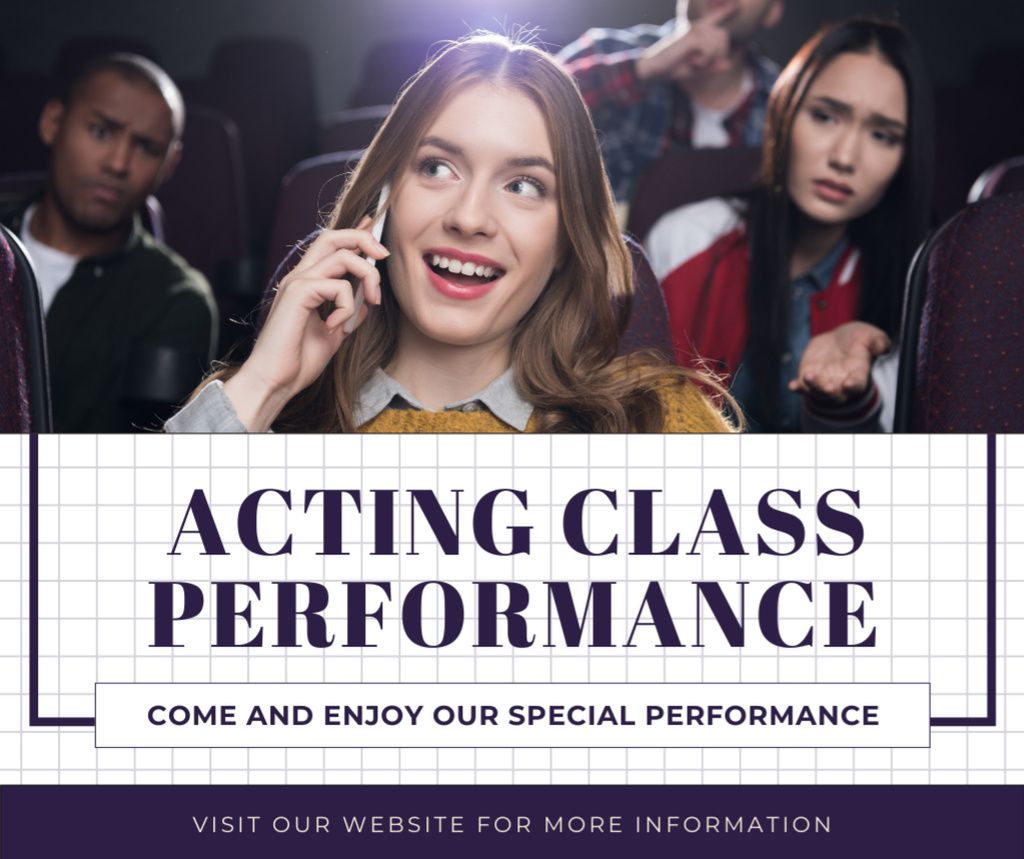 Szablon projektu Acting Class Special Offer Facebook