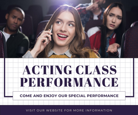 Acting Class Special Offer Facebook Design Template