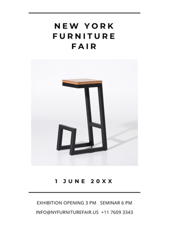 New York Furniture Fair announcement Poster 36x48in Design Template