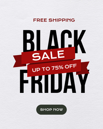 Modèle de visuel Annonce de vente spéciale Black Friday - Instagram Post Vertical