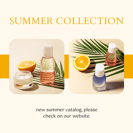 Skincare Products Summer Collection Instagram Design Template