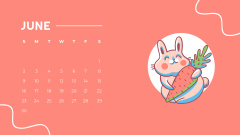 Illustration of Cute Funny Rabbit with Carrots