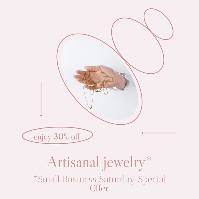 Handcrafted Artisan Jewelry Offer Instagram Design Template