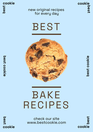 Ontwerpsjabloon van Poster van New Cookies Recipes Ad