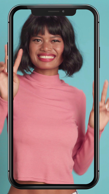 Phone Screens with Dancing Girl TikTok Video Modelo de Design